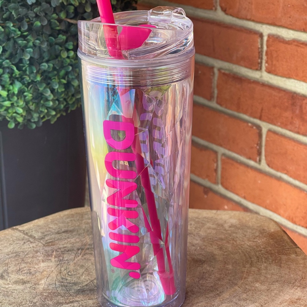 NEW Dunkin' Summer 2025 Chiseled Ice • 24oz Tumbler •HOT PINK • NWT